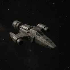 Futuristic Spaceship STL – 3D Printable Sci-Fi Starship Model