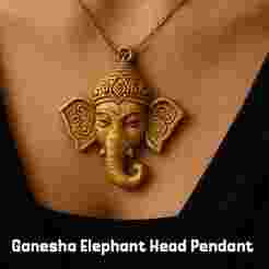 Ganesha Elephant Head Pendant – Ornate 3D Printable Jewelry Model