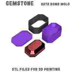 Gemstone bath bomb mold