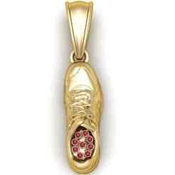 Gemstone Football Pendant