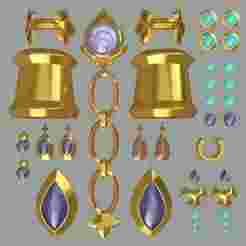 Genshin Impact Nilou Jewelry and Accessories. Video game, props, cosplay