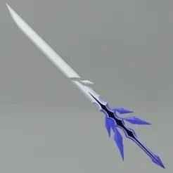 Genshin Impact Skirk Blade Sword. Video game, props, cosplay