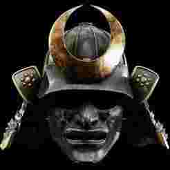 👹 GHOST OF TSUSHIMA - MEMPO & SAMURAI HELMET SET - JIN SAKAI FAN MODEL