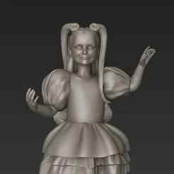 Girl in Dress with Ponytails (25cm)