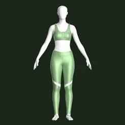 Girls Bralette With Leggings V2  | Marvelous / Clo3d / obj / fbx