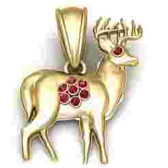 Gold Deer Pendant – 3D Printable Model