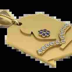 Gold Snake Shield Pendant