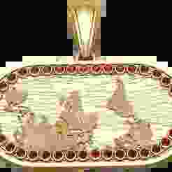 gold world map pendant