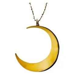 Golden Crescent Moon Necklace