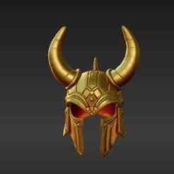 Golden Trickster's Helmet Keyring - Majestic Miniature Charm for Keys, Bags & Backpacks