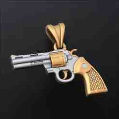 Gun Revolver Colt pendant 3D Print Model