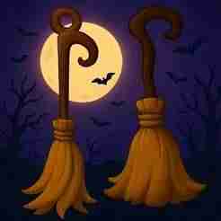 Halloween Broomstick Keychain