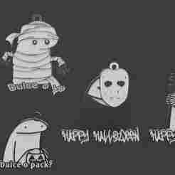 Halloween flork keychain pack