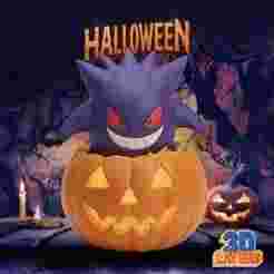 Halloween Gengar in Pumpkin