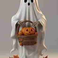 Halloween Ghost is coming with a gift 3D model