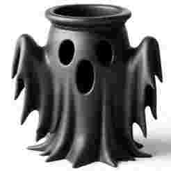 Halloween Horror Ghost Dress Pot 3D Print Showpiece Decor