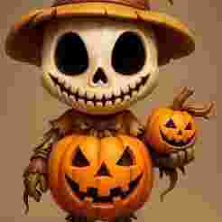 Halloween pumpkin with body