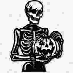 Halloween Skeletons Jack-o-lantern Wall Art Home Decor