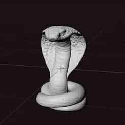 Highly Detailed 3D Bust of a Cobra