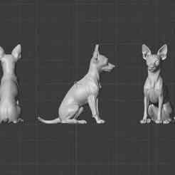 Highly Detailed Pinscher Dog 3D STL Model – Realistic Sitting Pose for 3D Printing