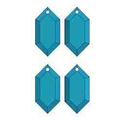 Ice King Gem Earrings/ Brincos do Rei Gelado Gema da Coroa