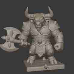 Infernal Minotaur – Demonic Fantasy Beast 3D Print Model