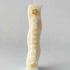 Inverse for "Gratitude" Candle Mold with Stars