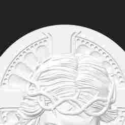 Jesus in a Round Frame STL model, religious art, CNC carving, Artcam project, Christian gifts, wall decor, wall decor, spiritual design, faith decor, holy design