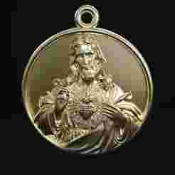 Jesus Pendant Hollowed - 3D Print Jewelry Model