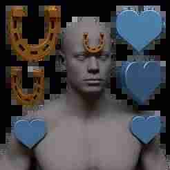 Johnny Joestar Horseshoe  heart shoulder cosplay