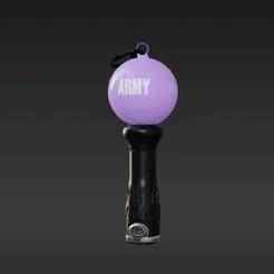 K-Pop Fan Tribute Lightstick Keychain - Detailed Miniature 3D Model for Enthusiasts & Collectors