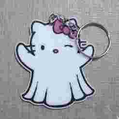 Key ring - Kitty ghost