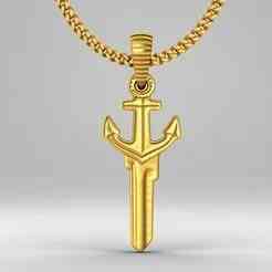 key sword pendant charm