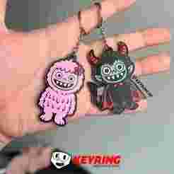 KEYCHAINS OF CUTE LITTLE DEVILS 3D