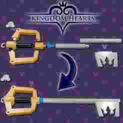 Kingdom Hearts Sword Key - Kingdom Chain (Scale 1:1 and 1:9)