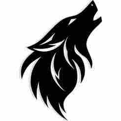kite shaped like a wolf howling 5 - 2D/3D Wall Art STL+SVG For CNC Router, Plasma, Waterjet, Laser & 3D Printer
