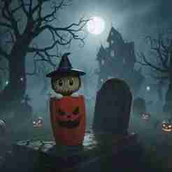 Labubu Halloween Milkshake Cup with Witches Hat - 3MF File by pieces only 0.99