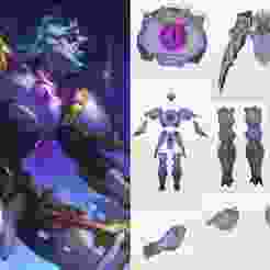 League of Legends - Arcade Viego Cosplay Wearable Armor - EVA Foam Template - PDO Pepakura Pattern File Only