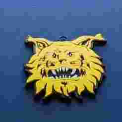 Liiga Tampereen Ilves keychain badge color printable and renderable