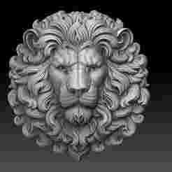 Lion Head Pendant & Relief