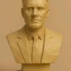 Low Poly Male Bust 3D Model – STL for 3D Printing