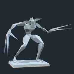 Low Poly Stained Glass Demon STL | MediEvil Boss Figure | 3D Printable Phantom | Gothic Fantasy Monster | PS1 Retro Game Fan Art