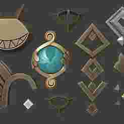 Lynette Genshin impact prop cosplay set 3d model (stl file) for printing