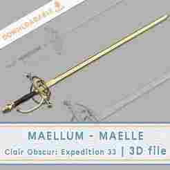 Maellum sword for Clair Obscur Expedition 33 cosplay | 3D file