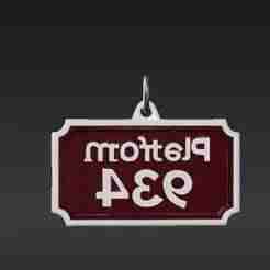Magical Platform 9¾ Inspired Keyring - Whimsical Train Station Sign for 3D Printing