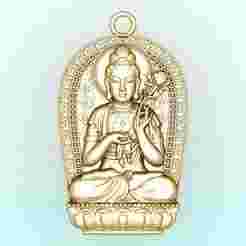 Mahasthamaprapta Bodhisattva Pendant - Buddhist Protection Jewelry - N911257