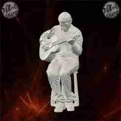 Man Playing Acoustic Guitar – SoliDRawinGs SG982