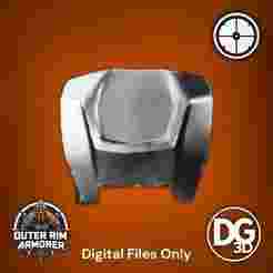 Mandalorian Nomad Back Plate Armor STL from SWTOR - Digital STL File Only