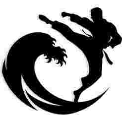 martial artist kicking through a circular wave 2 - 2D/3D Wall Art STL+SVG For CNC Router, Plasma, Waterjet, Laser & 3D Printer