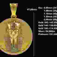 Mendel Mens Egyptian Gold Pendant